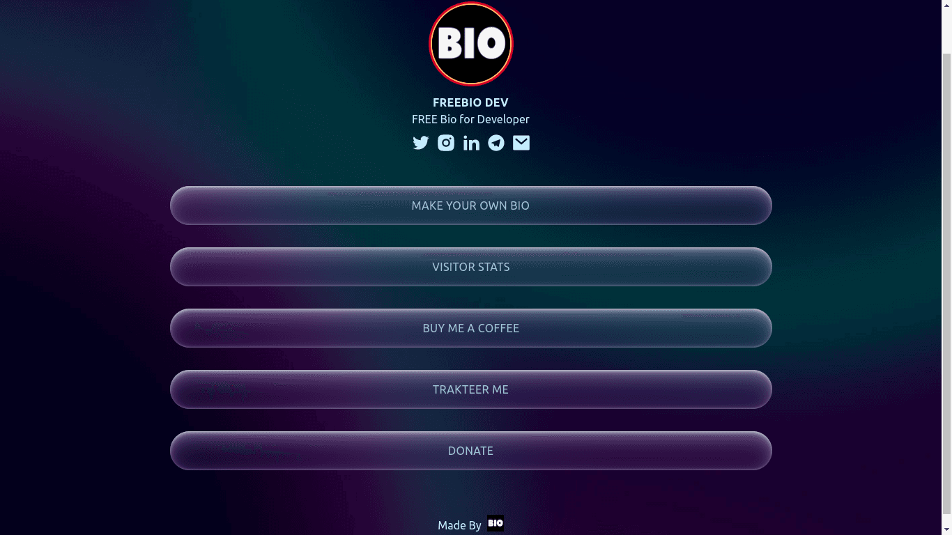 Free Bio Link for Developers